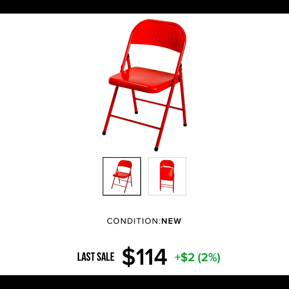 Fw20 supreme red folding chair